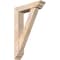 Ekena Millwork Traditional Traditional Smooth Bracket w/ Offset Brace, Douglas Fir, 5 1/2"W x 22"D x 34"H BKT0604X22X34TRA01SDF - alternate 1